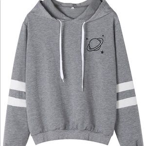 Gray Varsity Pullover Hoodie